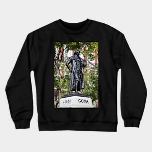 Spain. Madrid. Monument to Goya. Crewneck Sweatshirt